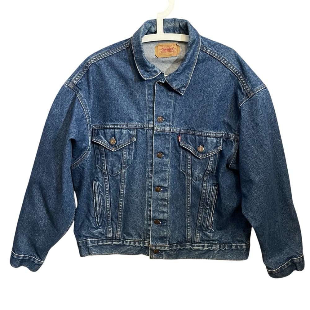 VINTAGE LEVI'S Mens XL Denim Blue Jean Trucker's Jacket 70507-0218 Made in USA